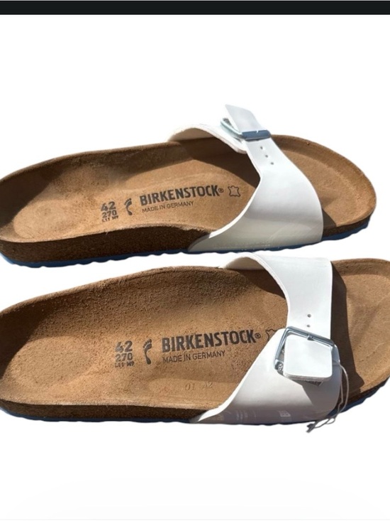 Birkenstock Shoes - Birkenstock White One Strap Buckle Sandals New With Box Authentic